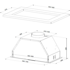 Вытяжка встраиваемая Kuppersberg INTRO 60 BLACK