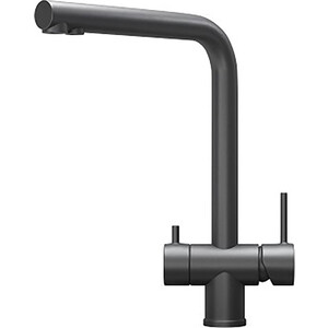 Смеситель для кухни Granula 7011 с подключением фильтра, графит матовый