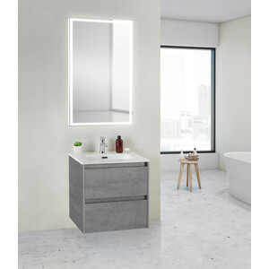 Тумба с раковиной BelBagno Kraft-39 50х39 Cemento Grigio (KRAFT 39-500/390-2C-SO-CG, BB500/390ETL)