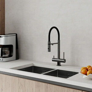 Смеситель для кухни IDDIS Ace с подключением фильтра, графит (ACEGMFFi05)