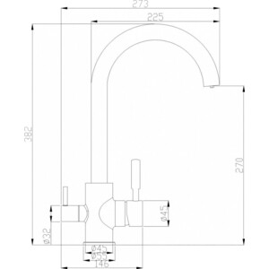 Смеситель для кухни ZorG Steel Hammer SH 713 INOX с подключением фильтра, нержавеющая сталь