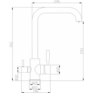 Смеситель для кухни ZorG Steel Hammer SH 715 INOX с подключением фильтра, нержавеющая сталь