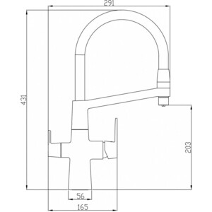 Смеситель для кухни ZorG Steel Hammer SH 818-8 CR с подключением фильтра, хром