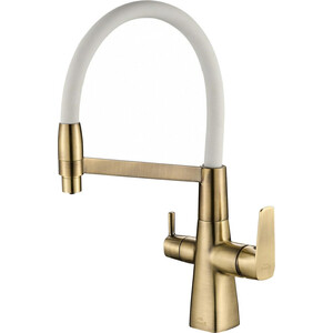 Смеситель для кухни ZorG Steel Hammer SH 818-8 BRONZE с подключением фильтра, бронза