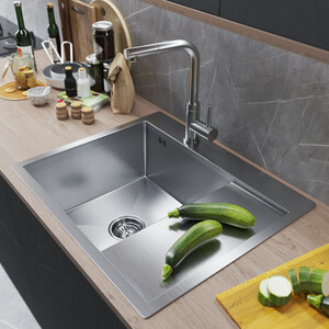 Кухонная мойка Mixline Pro 60х50 левая, сатин (4610211006256)