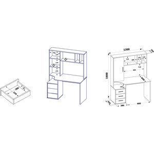 Компьютерный стол СОКОЛ КСТ-16 Белый