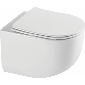 Унитаз подвесной безободковый Vincea Globo с сиденьем микролифт, белый (VT1-52T)