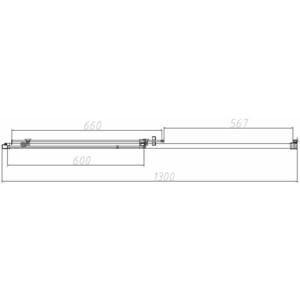 Душевая дверь Vincea Slim-N 130х195 прозрачная, хром (VDS-4SN130CL)