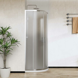 Душевой уголок Vincea City 90х90 рифленый, хром (VSQ-5CT900MT)