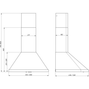 Вытяжка Elikor Сигма 60П-650-К3Д антрацит/бронза