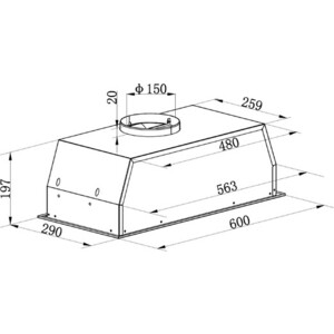 Вытяжка встраиваемая MAUNFELD THAMES 603PM черный