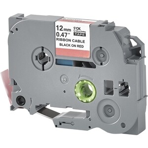 Кассета с лентой S'OK TZEFX431 для Brother, черный на красном, 12мм/8м