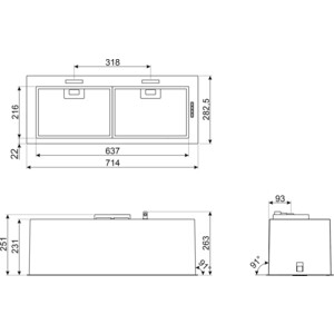 Вытяжка встраиваемая Smeg KSG70HPE