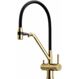 Смеситель для кухни Sancos Dora с подключением фильтра, брашированное золото (SC4003BG)