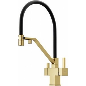 Смеситель для кухни Sancos Loro c подключением фильтра, брашированное золото (SC4007BG)