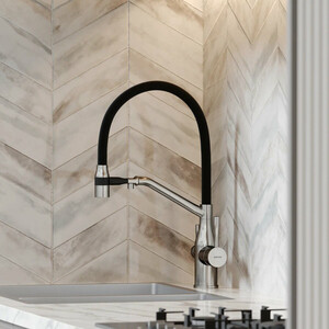 Смеситель для кухни Sancos Orta с подключением фильтра, брашированный никель (SC4008BN)