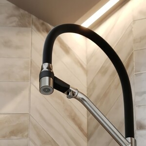 Смеситель для кухни Sancos Orta с подключением фильтра, брашированный никель (SC4008BN)