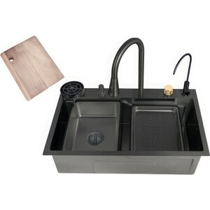 Комплект мойки ZorG Master ZM 7546 нержавеющая сталь