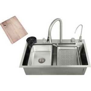 Комплект мойки ZorG Master ZM 7546 графит