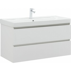Тумба под раковину Aquanet Вега 100х45 белый глянец (316655)