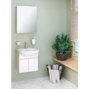 Тумба под раковину Runo Лада 50 подвесная, белая (00-00001366)