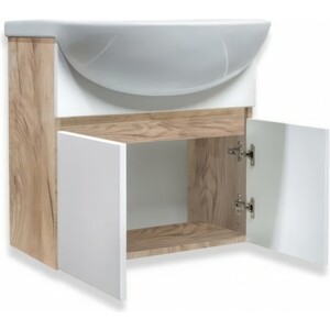 Тумба с раковиной Runo Лада 50 подвесная, крафтовый дуб (00-00001370, 4620008192758)
