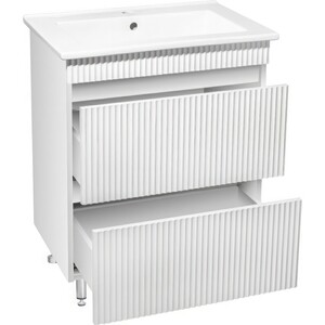 Тумба под раковину Runo Модена 75х45 напольная, белая (00-00001453)