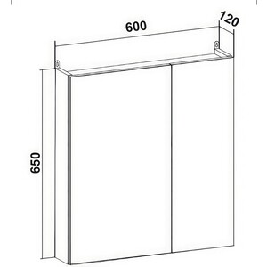 Зеркальный шкаф Runo Лада 60х65 белый (00-00001159)