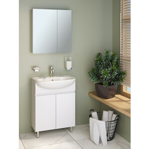 Зеркальный шкаф Runo Лада 60х65 белый (00-00001159)