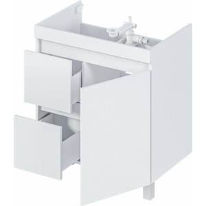 Тумба под раковину 1Marka Cube 75х48 белый глянец (У79532)