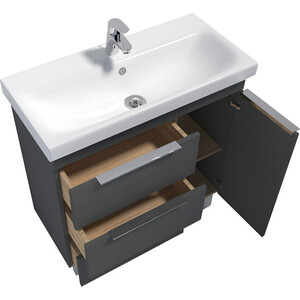 Тумба под раковину 1Marka Gaula 80х36 графит (У92546)