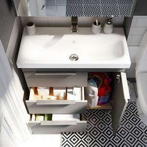 Тумба под раковину 1Marka Gaula 80х36 графит (У92546)