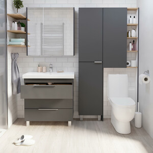 Тумба с раковиной 1Marka Gaula 80х36 графит (У92547, S-UM-MOD80SL/1)