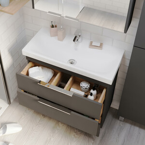 Тумба с раковиной 1Marka Gaula 80х36 графит (У92547, S-UM-MOD80SL/1)