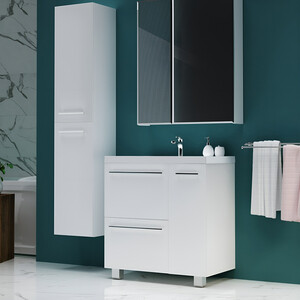 Тумба с раковиной 1Marka Соната 90х48 с бельевой корзиной, белая (У51042, 10.150.00900.001)