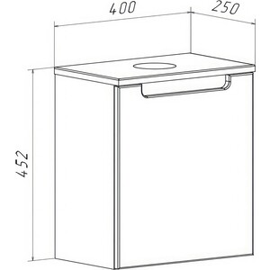 Тумба под раковину Runo Бари-микра 40х25 белая (00-00001975)