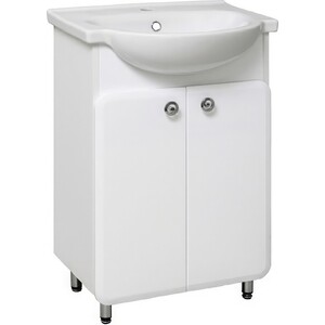 Тумба под раковину Runo Капри 55х32 белая (УТ000003778)