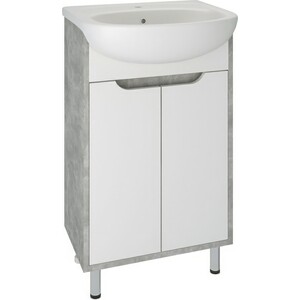 Тумба под раковину Runo Эко 50х30 серый бетон (00-00001326)