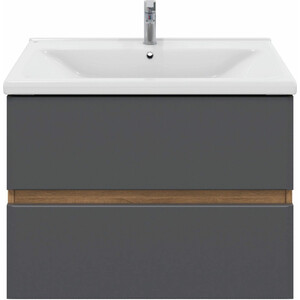 Тумба под раковину Sanstar Graffa 80х44 дуб вотан/графит софт (453.1-1.4.1.)