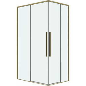 Душевой уголок Grossman Galaxy 90x80 прозрачный, золото сатин (300.K33.01.9080.32.00)