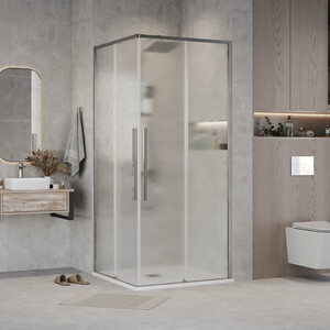 Душевой уголок Grossman Galaxy 80x80 шиншилла, хром (300.K33.01.8080.10.02)