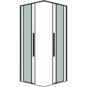 Душевая дверь Grossman Galaxy 80х195 прозрачная, графит сатин (1/2.K33.01.80.42.00)