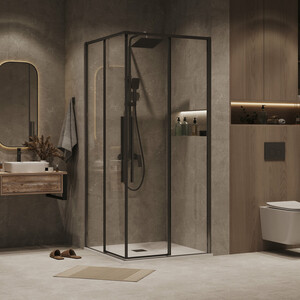 Душевая дверь Grossman Galaxy 100х195 прозрачная, графит сатин (1/2.K33.01.10.42.00)