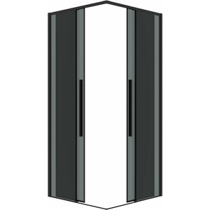 Душевая дверь Grossman Galaxy 70х195 тонированная, черная матовая (1/2.K33.01.70.21.10)