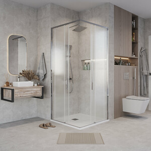 Душевая дверь Grossman Galaxy 80х195 шиншилла, хром (1/2.K33.01.80.10.02)