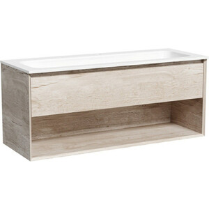 Тумба с раковиной Sancos Marmi 1.0 120х45 два отверстия, дуб галифакс натуральный (MR1.0120EG, CN7016)