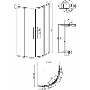 Душевой уголок Grossman Cosmo 80x80 прозрачный, хром (301.K33.02.8080.10.00)
