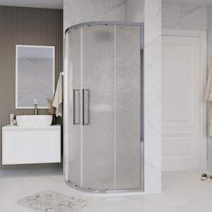 Душевой уголок Grossman Cosmo 90x90 шиншилла, хром (301.K33.02.9090.10.02)