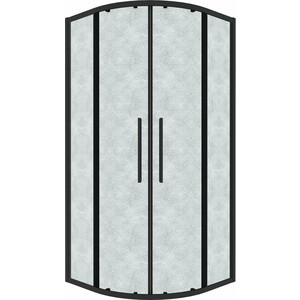 Душевой уголок Grossman Cosmo 80x80 шиншилла, черный матовый (301.K33.02.8080.21.02)
