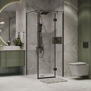 Душевой уголок Niagara Nova 90x90 прозрачный, черный матовый (NG-6831-34BLACK)